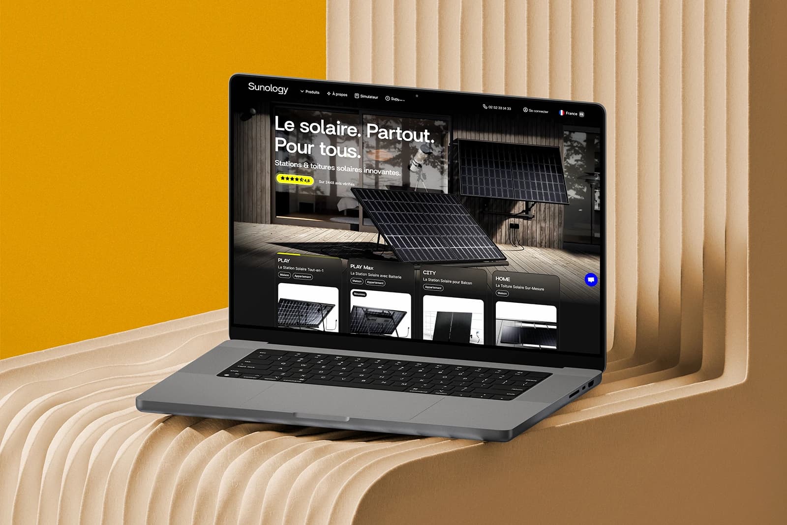 Aperçu de la boutique en ligne Sunology sur ordinateur et mobile